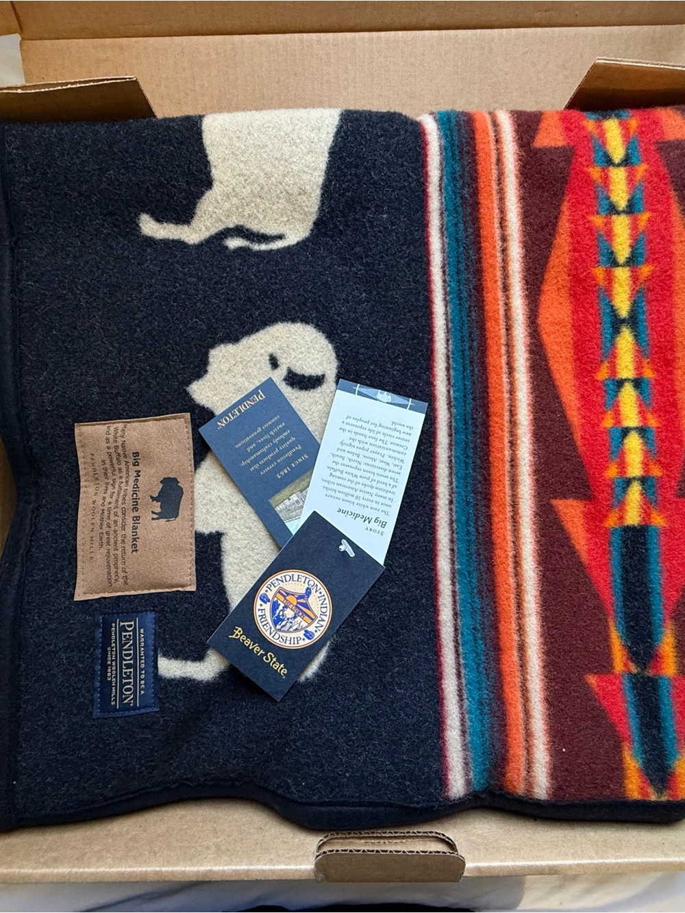 Pendleton Big Medicine Oxford Blanket 64x80 NWT